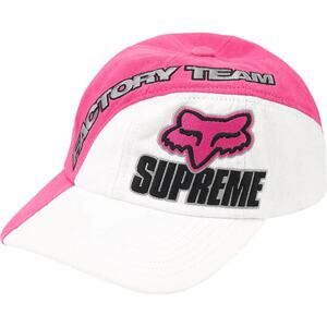 OS • Supreme®/Fox Racing® 6-Panel • White/Pink • Cross Posted • Firm